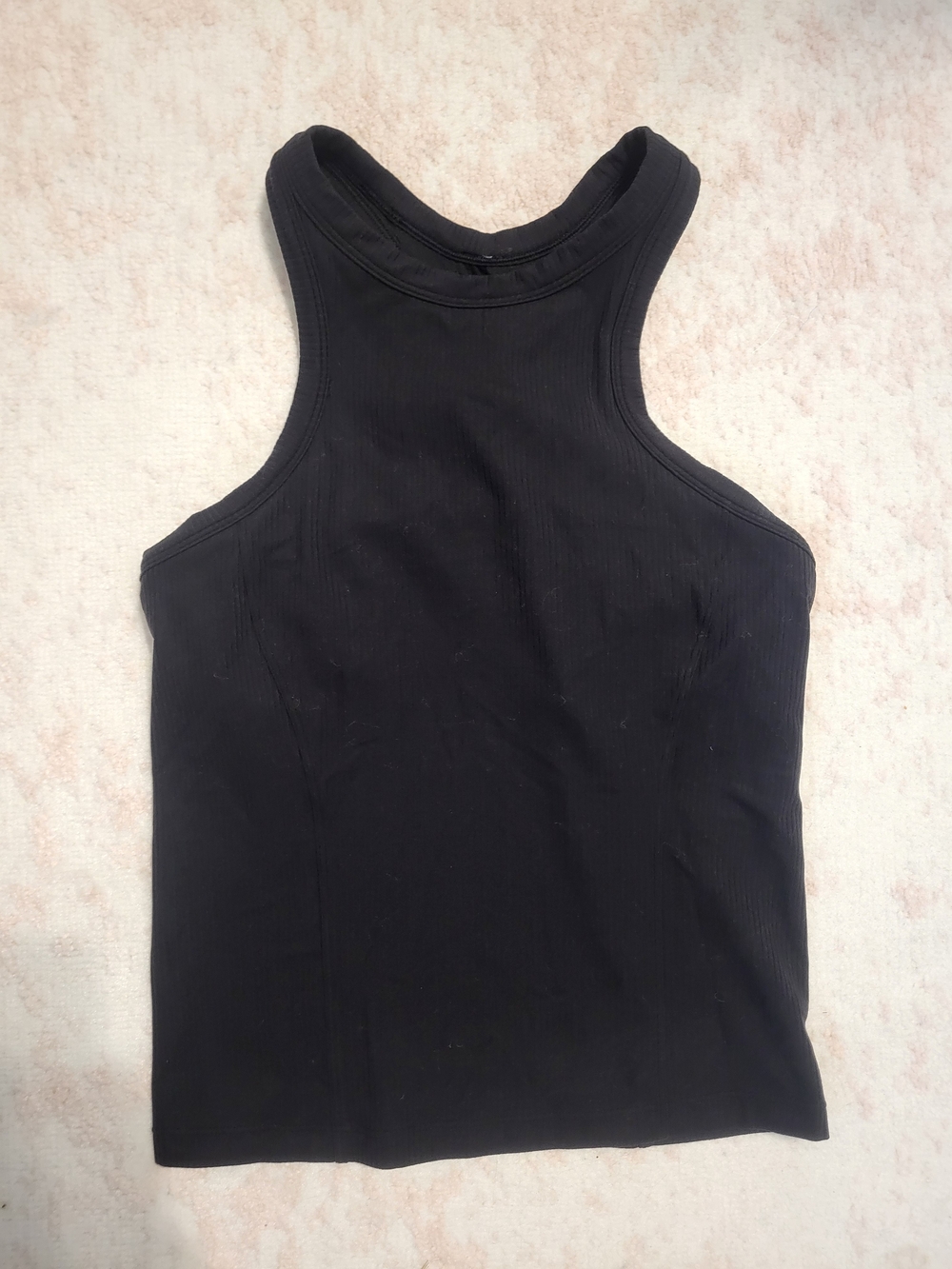 lululemon athletica Black Ribbed Racerback Tank